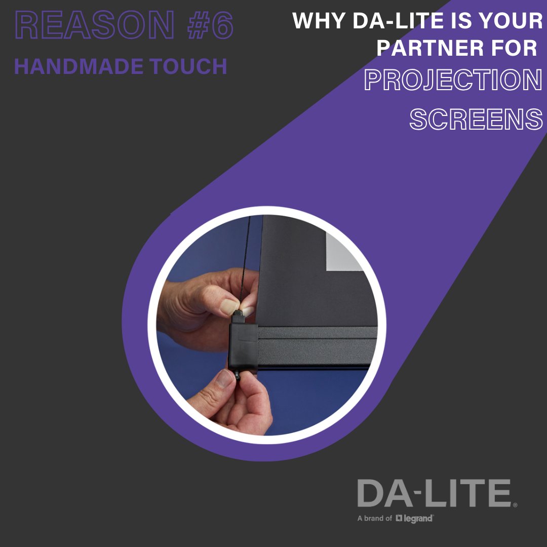 At Da-Lite, every screen is handmade, assembled + packed in the U.S. by our talented team. We don’t stock products because every application is unique, and we encourage ordering based on needs rather than what’s in stock. 

Learn more: ow.ly/1poE50PY6HV

#projectionscreens