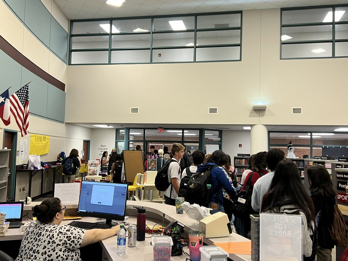CRHS_Reads's tweet image. CRHS Fall Thrift starts TODAY and runs through TOMORROW. Created by our awesome Environmental Science Club, all the clothes are student donated and free for other students. We had a line out the door and down the hall. Makes my heart happy! #crhsreads #cpoe #katylibraries