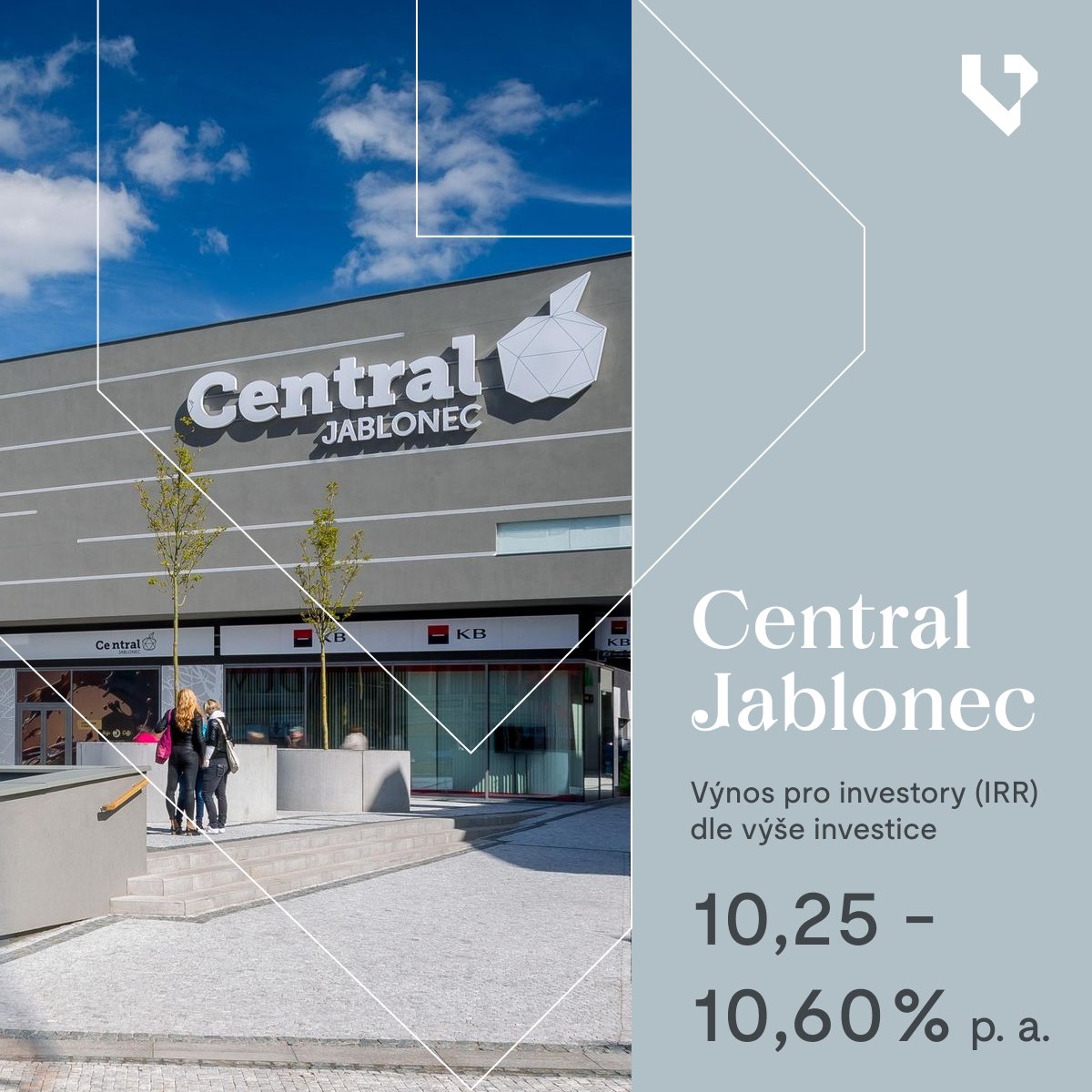 upvestcz's tweet photo. Novou investiční příležitostí na platformě Upvest je projekt Central Jablonec developera CRESTYL.

#RealEstate #RealEstatePrivateDebt #investice #investovani #upvestcz #KB #KBsmart #fundraising https://t.co/KnvpBuzrvw