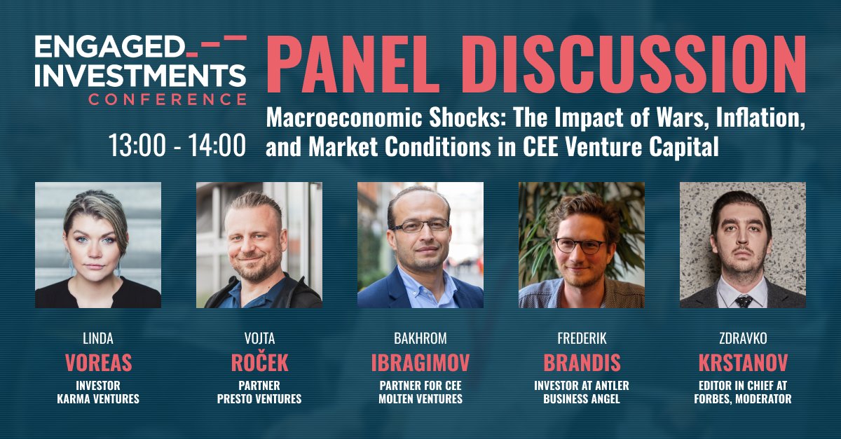Ever pondered the impact of Macroeconomic Shocks on the #VC scene in CEE? Come and listen to our experts: Linda Võeras, Vojta Rocek, Bakhrom Ibragimov, Frederik Brandis and Zdravko Krstanov explaining 'The Impact of Wars, Inflation, and Market Conditions in CEE Venture Capital'!