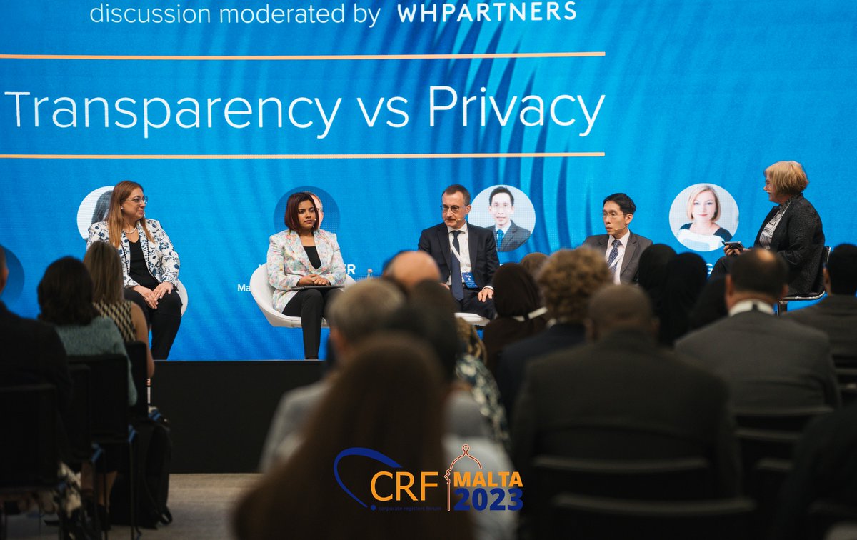 WH_Partners's tweet image. Olga Finkel, Co-Founder and Partner WH Partners moderated the “Transparency vs Privacy” panel discussion at the 20th Annual Conference of the CRF, that took place in Malta and was hosted by the Malta Business Registry. #thinkingahead #CRF2023 #aml #privacy #mbr @olgafinkel