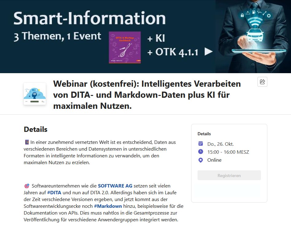 SQUIDDS (@squidds) on Twitter photo SQUIDDS / Akademie und <a href="/crexnet/">c-rex.net</a> werden am Do. 26.10. drei intelligente Themen für die #TechComm mit Euch teilen.  #DITA #XML #Markdown und Übersetzungen sollten #smart und mit #KI automatisiert werden z.B. via <a href="/github/">GitHub</a> oder #GiT -  JETZT ANMELDEN: events.teams.microsoft.com/event/1d2daf1b… #OTK411 SQUIDDS / Akademie und <a href="/crexnet/">c-rex.net</a> werden am Do. 26.10. drei intelligente Themen für die #TechComm mit Euch teilen.  #DITA #XML #Markdown und Übersetzungen sollten #smart und mit #KI automatisiert werden z.B. via <a href="/github/">GitHub</a> oder #GiT -  JETZT ANMELDEN: events.teams.microsoft.com/event/1d2daf1b… #OTK411