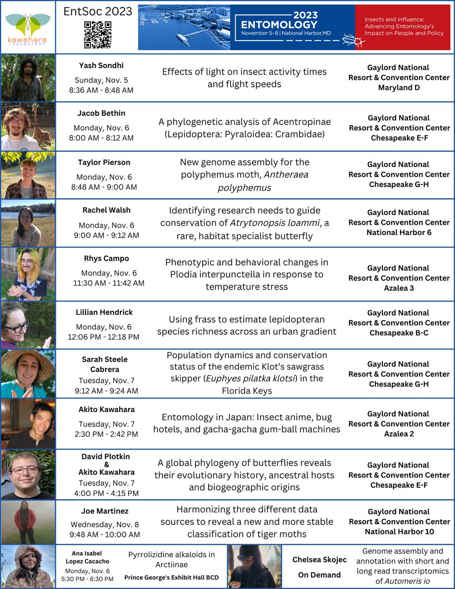 Kawahara Lab (@kawaharalab) on Twitter photo Excited to announce many presentations at the upcoming #EntSoc23 meeting in Washington DC, from the <a href="/FloridaMuseum/">Florida Museum</a> #McGuireCenter and <a href="/UFSNRE/">UF SNRE</a> <a href="/UFBiology/">UF Department of Biology</a> <a href="/UFEntNem/">UF/IFAS Entomology & Nematology</a>. Stop by to see these great talks about butterflies, moths, etc! Excited to announce many presentations at the upcoming #EntSoc23 meeting in Washington DC, from the <a href="/FloridaMuseum/">Florida Museum</a> #McGuireCenter and <a href="/UFSNRE/">UF SNRE</a> <a href="/UFBiology/">UF Department of Biology</a> <a href="/UFEntNem/">UF/IFAS Entomology & Nematology</a>. Stop by to see these great talks about butterflies, moths, etc!