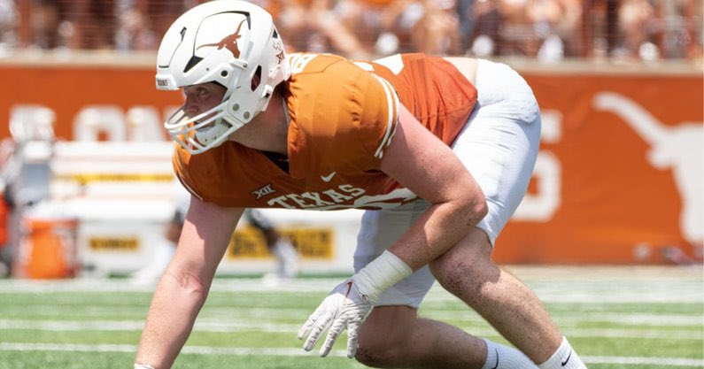 Texas sophomore DE Ethan Burke has flashed at me in two games against big time competition now.

Long, athletic pass rusher who already knows how to use his hands. He’s exciting.

Not eligible until the 2025 NFL Draft, but name to observe.