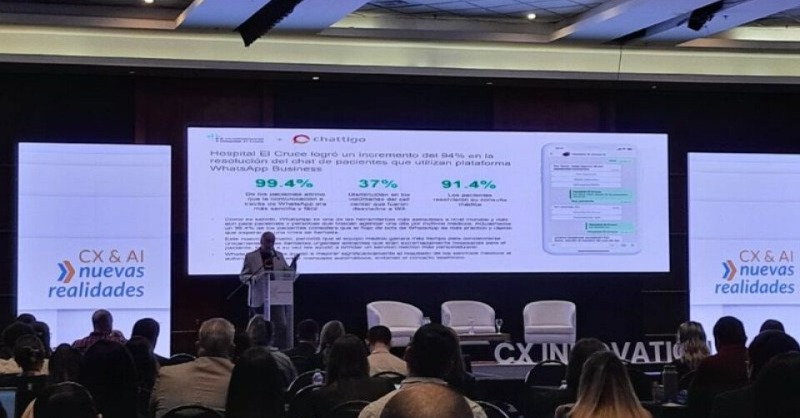 InfoNegocios_PY's tweet photo. Ernesto Doudchitzky, CEO de Chattigo, habló de su experiencia en el uso de IA para atención al cliente a través de chatbots. Destacó durante el @CXInnovationpy que ChatGPT se afianza como modelo de IA.