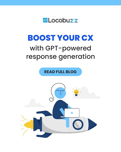 LocoBuzzIndia's tweet image. Improve your customer experience with Locobuzz's GPT-powered response generator! Get personalized, timely, and relevant responses to your customers' questions and concerns. Click to learn more: locobuzz.com/blogs/gpt-powe… 

#Locobuzz #CX #CXSuite #customerengagement #customersupport