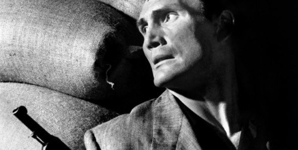 Jack Palance’s film debut in PANIC IN THE STREETS. One of the most amazing faces in human history, immortalized. Look at this guy!