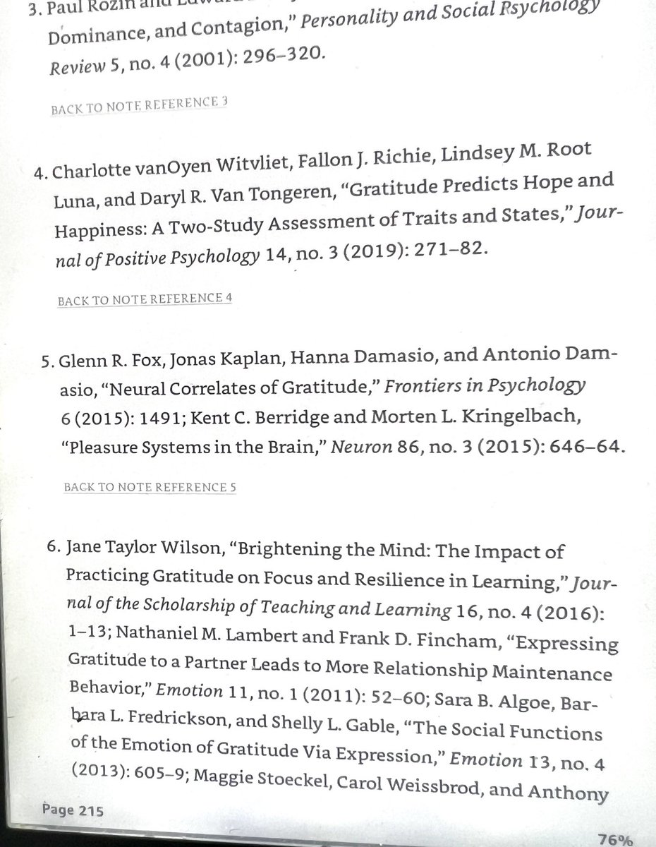 Glad I read the the endnotes to Arthur Brooks Build the Life You Want with contributions from Oprah. Friends from <a href="/hopecollege/">Hope College</a> Psychology cited. Lead with gratitude.