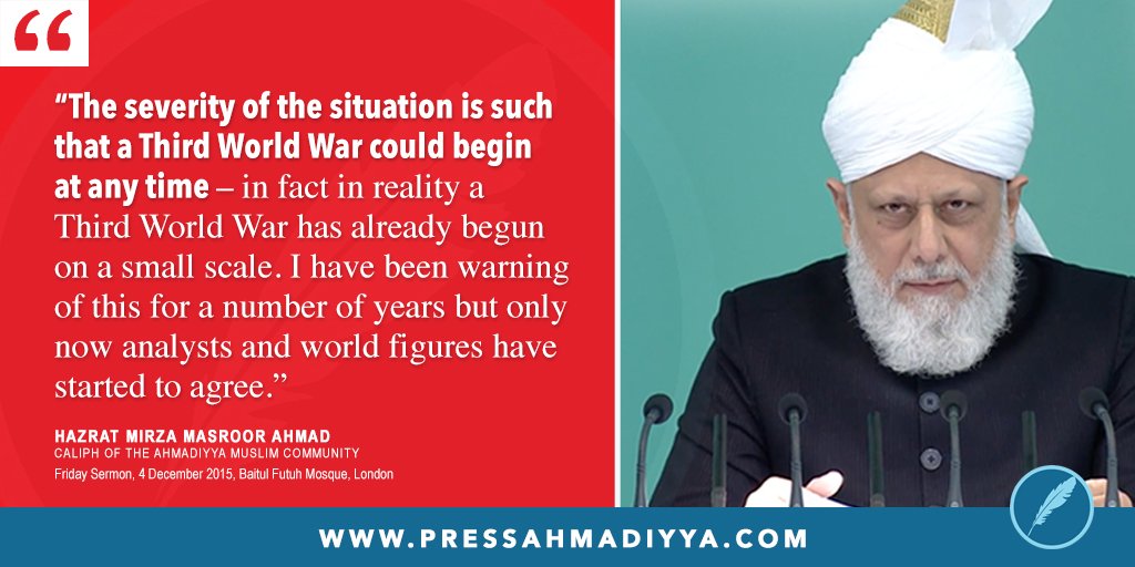 ShahidBadruddin's tweet photo. In the future, the "survivors" will remember that there was 𝐎𝐧𝐞 𝐌𝐮𝐬𝐥𝐢𝐦 𝐋𝐞𝐚𝐝𝐞𝐫, who for decades did everything he could to warn the world of the dangers of the 𝐂𝐚𝐭𝐚𝐬𝐭𝐫𝐨𝐩𝐡𝐢𝐜 𝐖𝐨𝐫𝐥𝐝 𝐖𝐚𝐫 !!

#Stop #WorldWarIII
#Listen to #Khalifa of #Islam #Ahmadiyya https://t.co/60orjGxfWD