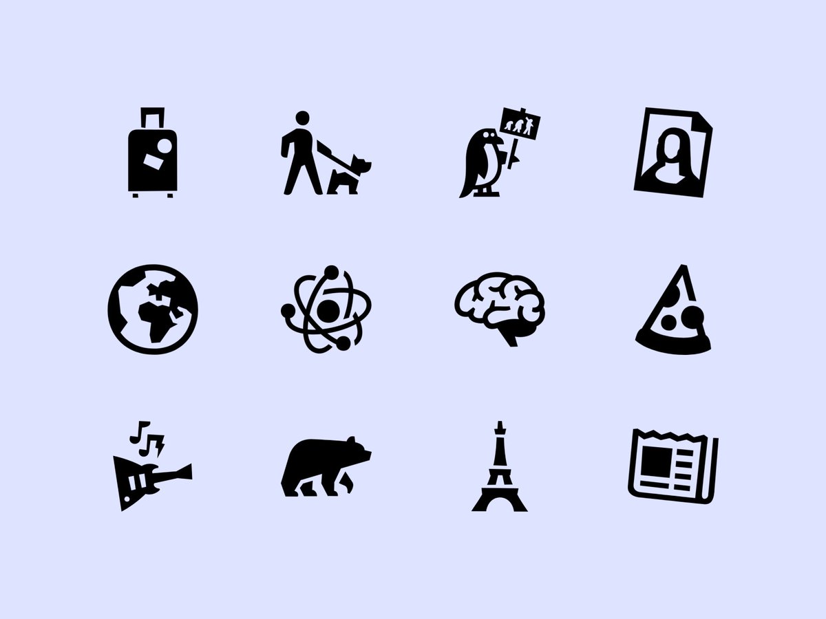 Today we have 222 wicket icons designed by <a href="/brakodelnya/">Сергей Чикин</a>. They sure have an attitude and a signature style that might fit your branding.

Download them under the CC Attribution license ⬇️ iconduck.com/sets/chikin-ic…

#icons #figma #iconography