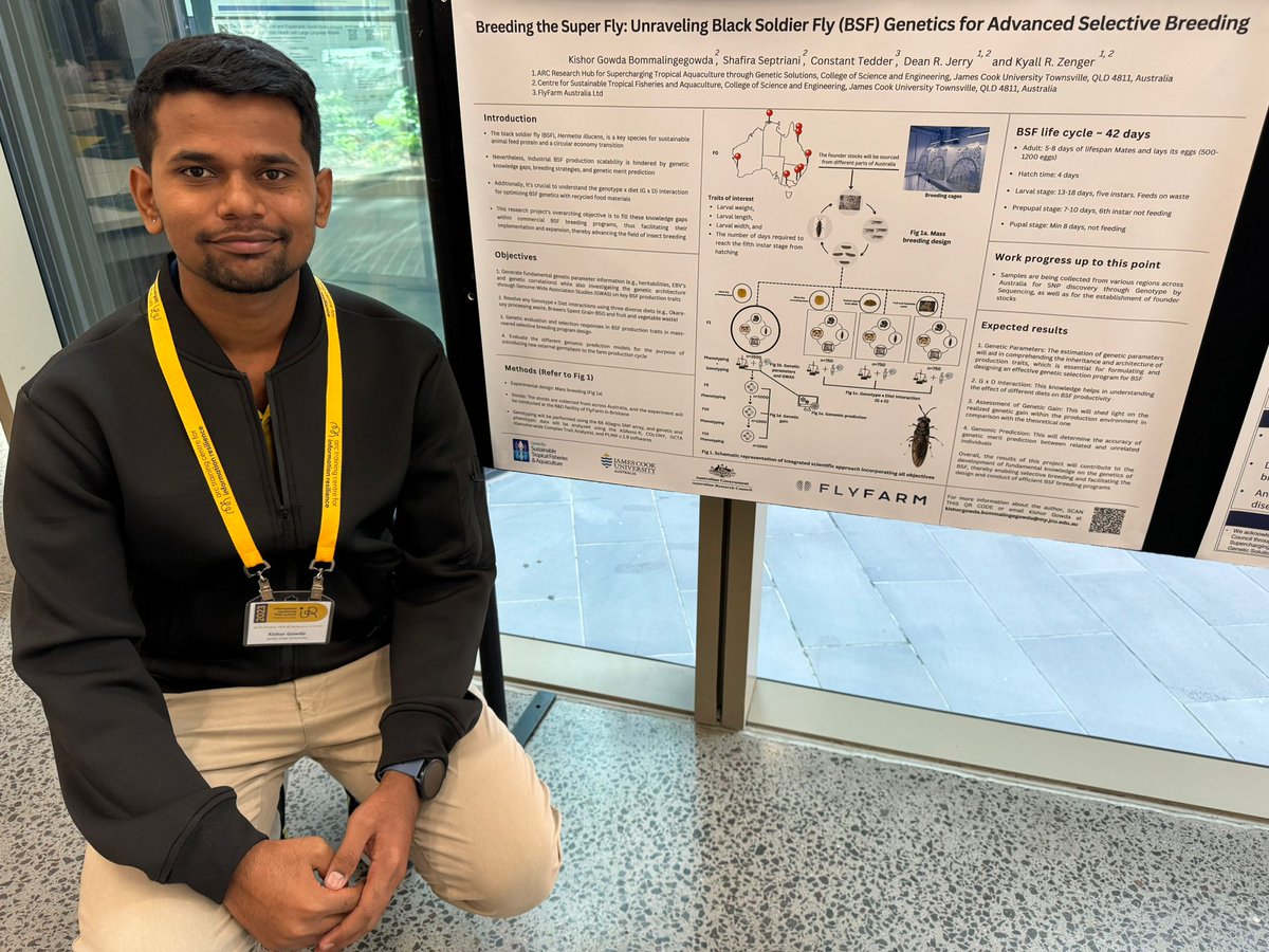 Kishor_B_Gowda's tweet photo. Attended the 2023 Info Resilience PhD School in Melbourne, presented BSF breeding project, shared sustainability passion! ππ¬ #PhDResearch #MelbourneConference https://t.co/HSDu9uetKz