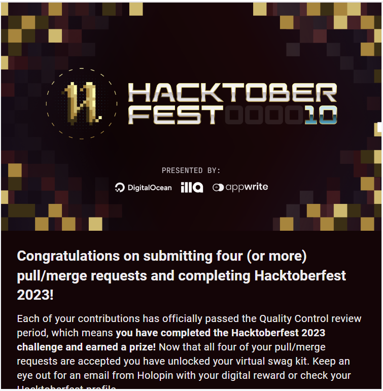 ashok_d7's tweet photo. Successfully completed @hacktoberfest '23🤩💫

I'm glad to contribute and collaborate on some amazing open-source projects 🚀 and I will continue my contribution to those projects. 
My favorite one - #Webcrumbs: A no-code platform to create React Apps 

https://t.co/TkjRTiWqzn https://t.co/xzoZrV2SEb