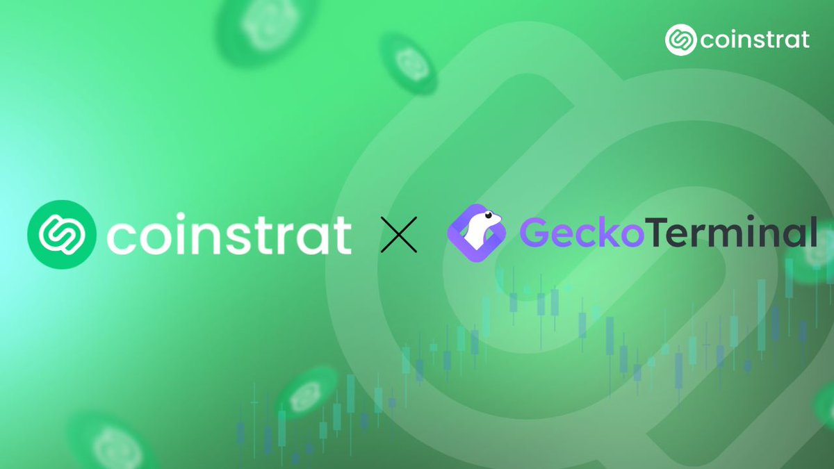 CoinStratGlobal's tweet photo. 🎉 #GM CoinStrat Members,

We are thrilled to announce that CoinStrat Token is now listed on GeckoTerminal - a leading DeFi and DEX aggregator platform. With this new listing, you can now explore the market data, prices, and trends of CoinStrat Token across 90+ blockchain networks seamlessly.

Why is this a big deal?

🎯Greater Visibility: Being on GeckoTerminal means CoinStrat Token now has a broader reach and increased visibility among the crypto community.

🚀Easy Access: Users can now access all the vital data they need in one place, simplifying the trading and analysis process.

📈Boost in Credibility: Listing on a platform as reputable as GeckoTerminal solidifies our standing in the DeFi ecosystem.

We thank each and every one of you for your continued support. Your belief in us has made this possible. This is just the beginning, and we have many more milestones to achieve together!

Check out CoinStrat Token on GeckoTerminal👉https://t.co/9yjKyAiu1A

Stay tuned for more updates and happy trading! 🚀