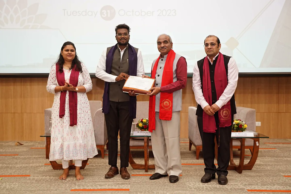 Rupeshramgade's tweet image. Successfully completed two year certificate program in Public Policy and Management from IIM Nagpur. 
Now open for new roles related to Public Policy in social, corporate and CSR sectors...
#PublicPolicy #CSRProjects #SocialSector