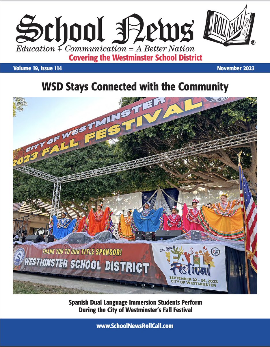 WillmoreWSD's tweet image. 🗞️ Extra! Extra!  Read all about it!  The latest edition of School News is hot off the press. Read about how Willmore Language Academy celebrated Hispanic Heritage Month. #dualimmersion #dualimmersionprogram @westminstersd @wsd_onthemove