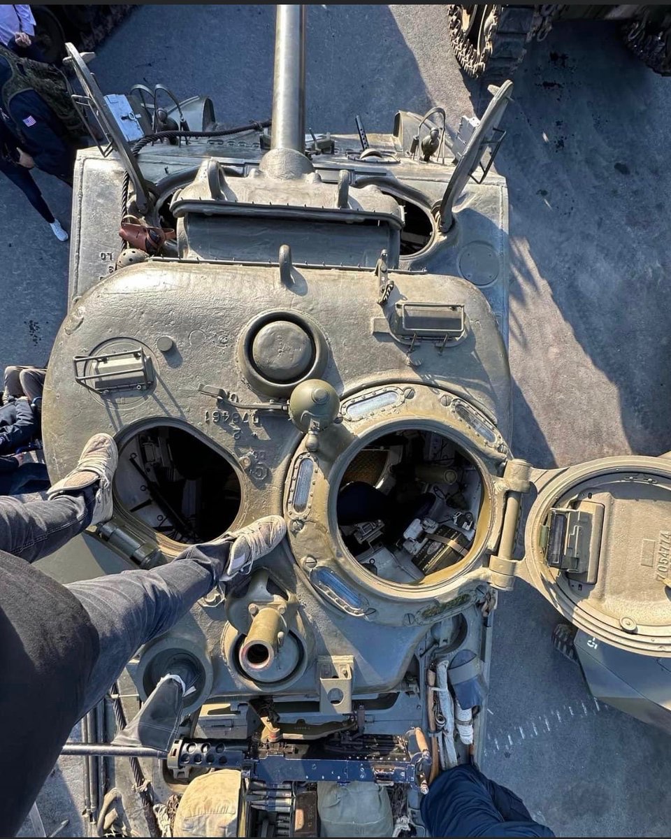 The top side view of a Sherman tank in Normandy….who's jumping in? 😎