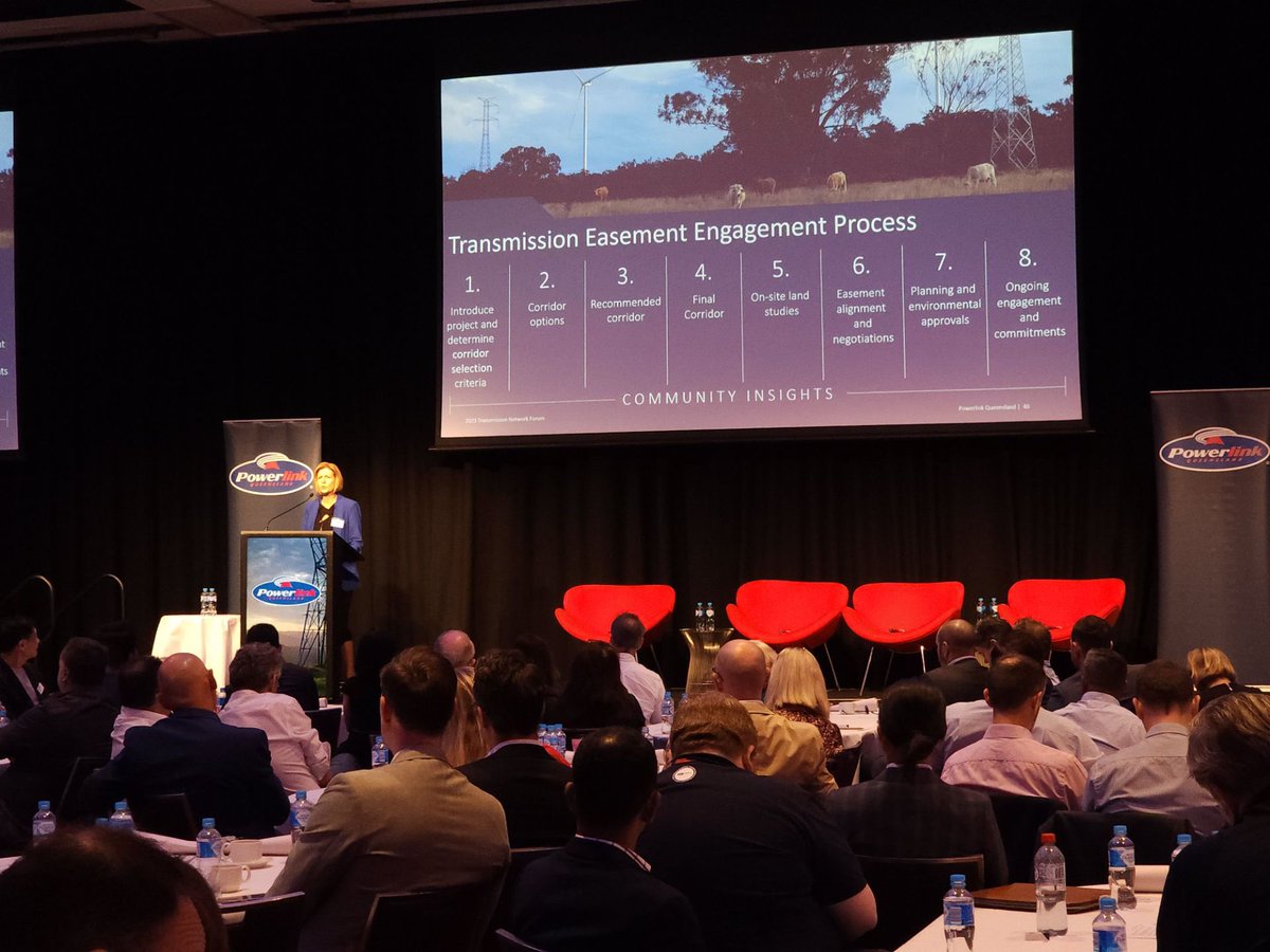 powerlinkqld's tweet photo. Dr Kieren Moffat, CEO, Voconiq shared our community sentiment research on trust and Dana Boxall, General Manager Community of Delivery Services, Powerlink Queensland  discussed the value and importance of meaningful engagement with Queensland communities. 

#PQForum #community #engagement #Queensland #SuperGrid