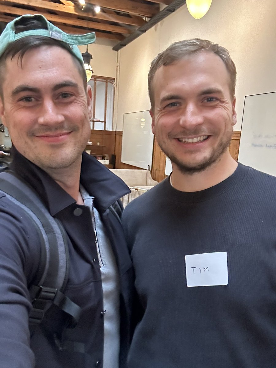 Meeting <a href="/TimSuchanek/">Tim Suchanek</a> (and quicktype maintainer <a href="/dvdsgl/">David Siegel</a>) at <a href="/EffectTS_/">Effect | TypeScript at Scale</a> meetup 🎉