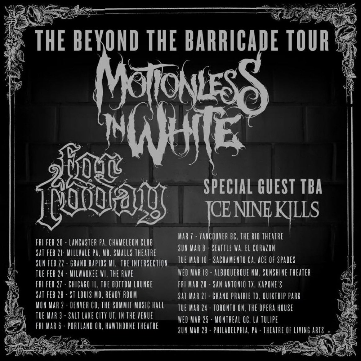 allieh855's tweet photo. @beanwateraddict Beyond the Barricade but if I remember correctly the actually had Abigail as the encore for my date. Also I’m pretty sure it was one of Vins first tours! https://t.co/Wsnqlg6OXy