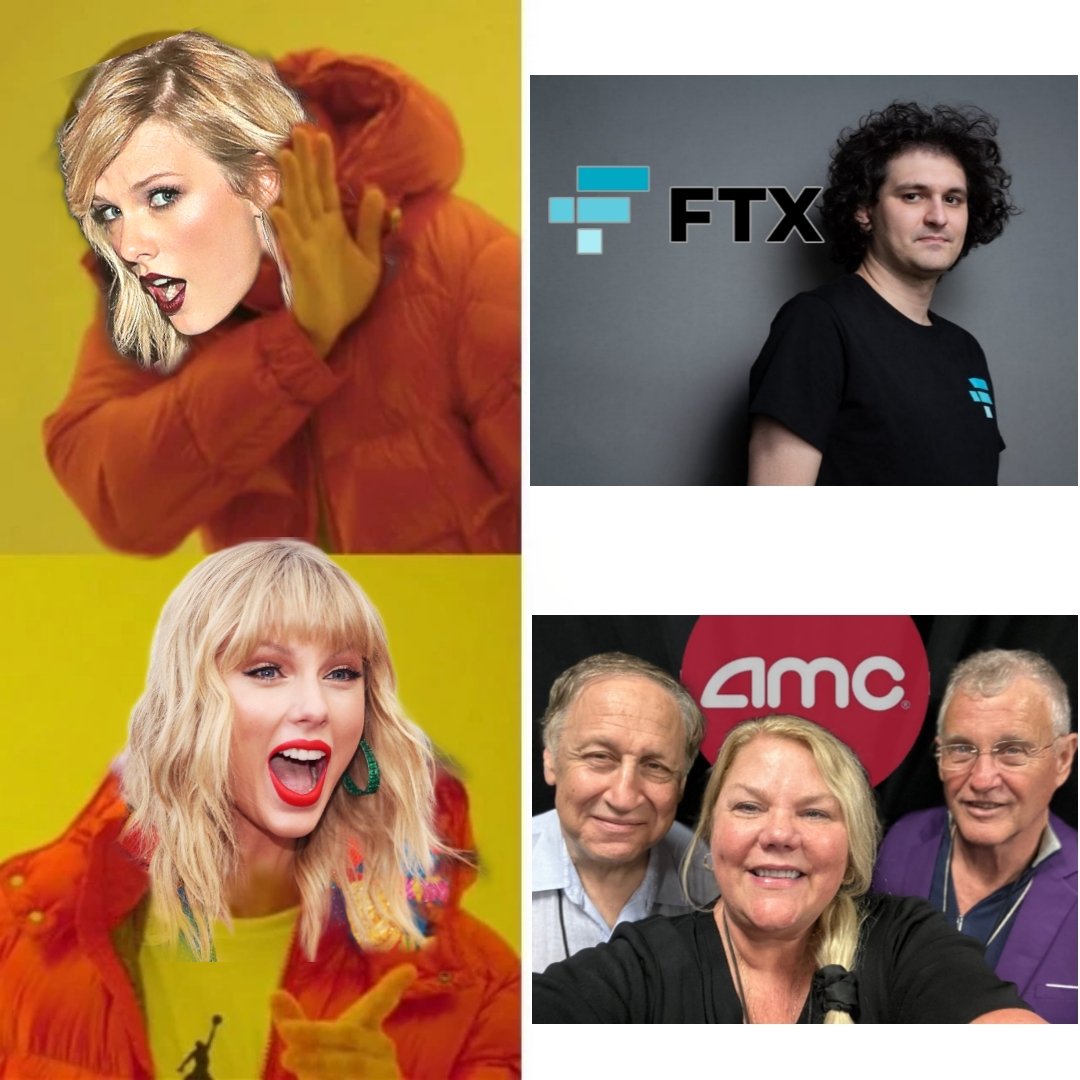 AroundMyCitys's tweet image. #TaylorSwift turned down Sam’s $100m #FTX offer

💥She knew b4 SEC💥

Partnered with $AMC at its all time low because she understands the StockMarket corruption

Her track record shows she picks winners &amp;amp; drop losers

Plz stand with AMC &amp;amp; go see movie #atAMC this wkend
