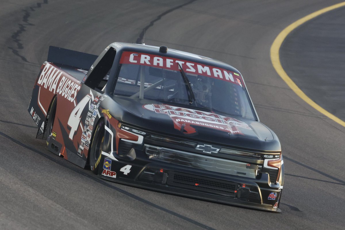 Practice for tomorrow night’s race @phoenixraceway is complete. @DriverJackWood @rubbinisracing Silverado was P4 @chasepurdy12 @BamaBuggies Chevy was top 10 most of the practice but a caution came out ending precipice when he was ready to make a mock run and ended P19