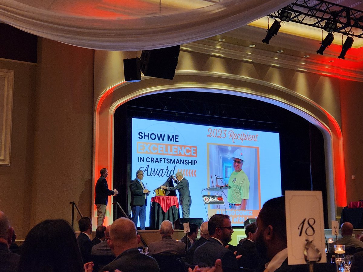 AG winning the AGC craftspeople award. #agcawards