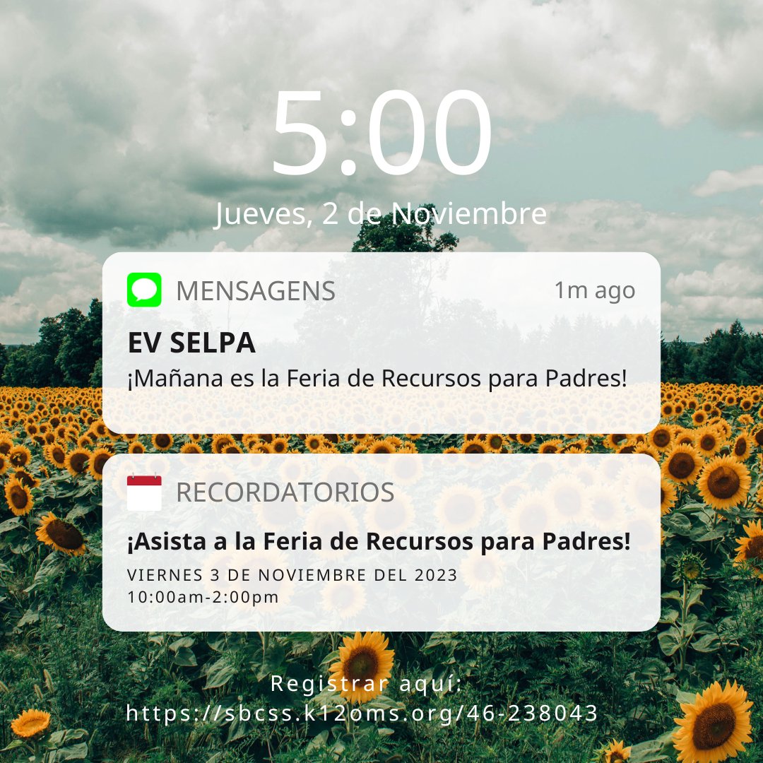 It is almost here! 

Don't forget to attend the Parent Resource Fair tomorrow November 3rd from 10am to 2pm. 

670 E. Carnegie Drive, San Bernardino 92408 

50+ government agencies, healthcare resources, and recreation opportunities 

Free!

Raffle Prizes!