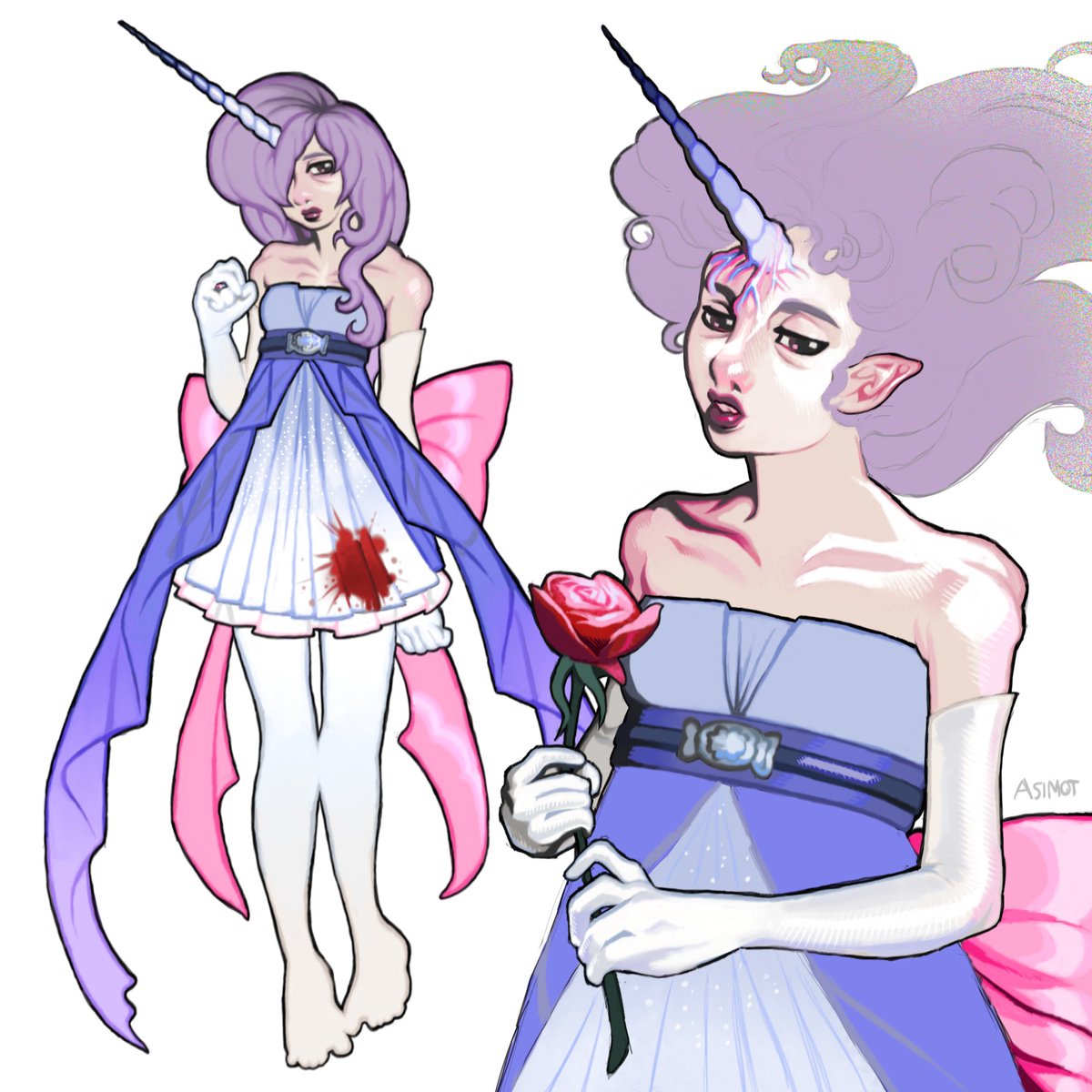 oc of mine, her name is Zenosyne and she is a tragic unicorn princess #oc #unicorn