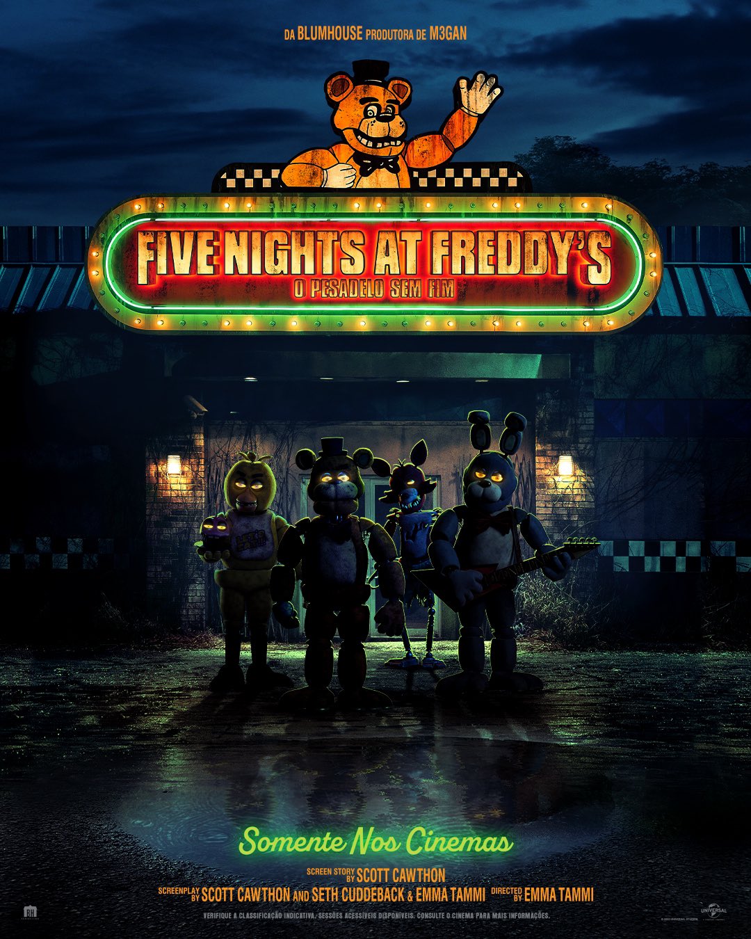 Five Nights at Freddy's' segue na LIDERANÇA das bilheterias brasileiras  neste final de semana - CinePOP