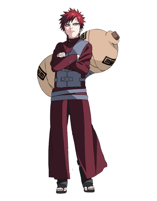 this Gaara png that they use on like every single piece of merch ever like the angle of his face is awful