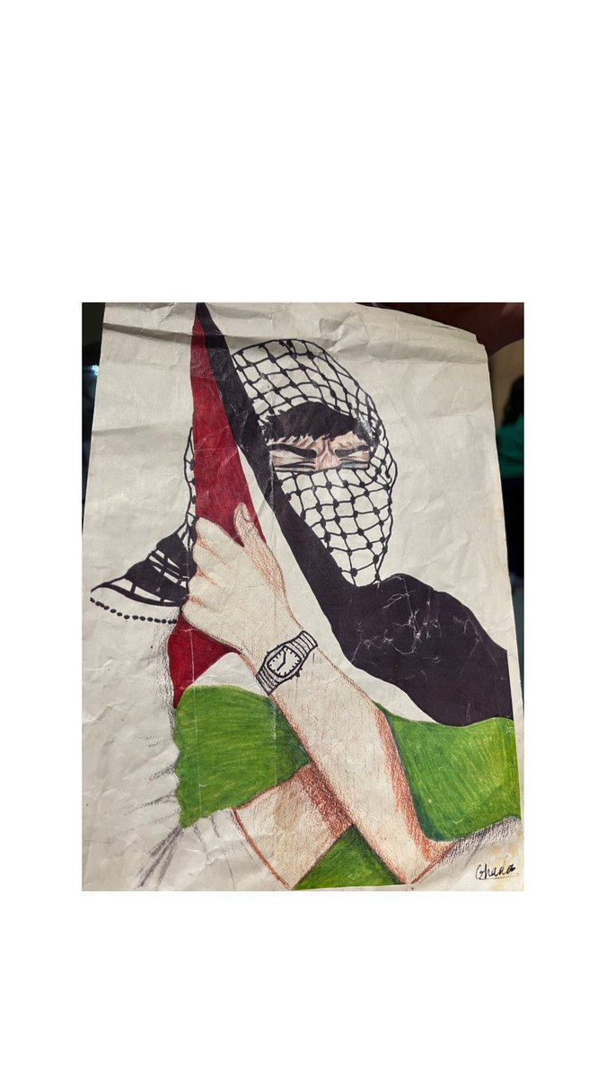 This was made by a family friend &amp; for years my dad sold this image on tshirts at flea markets in the 90s in Canada. #FreePalestine #CeasefireForGaza