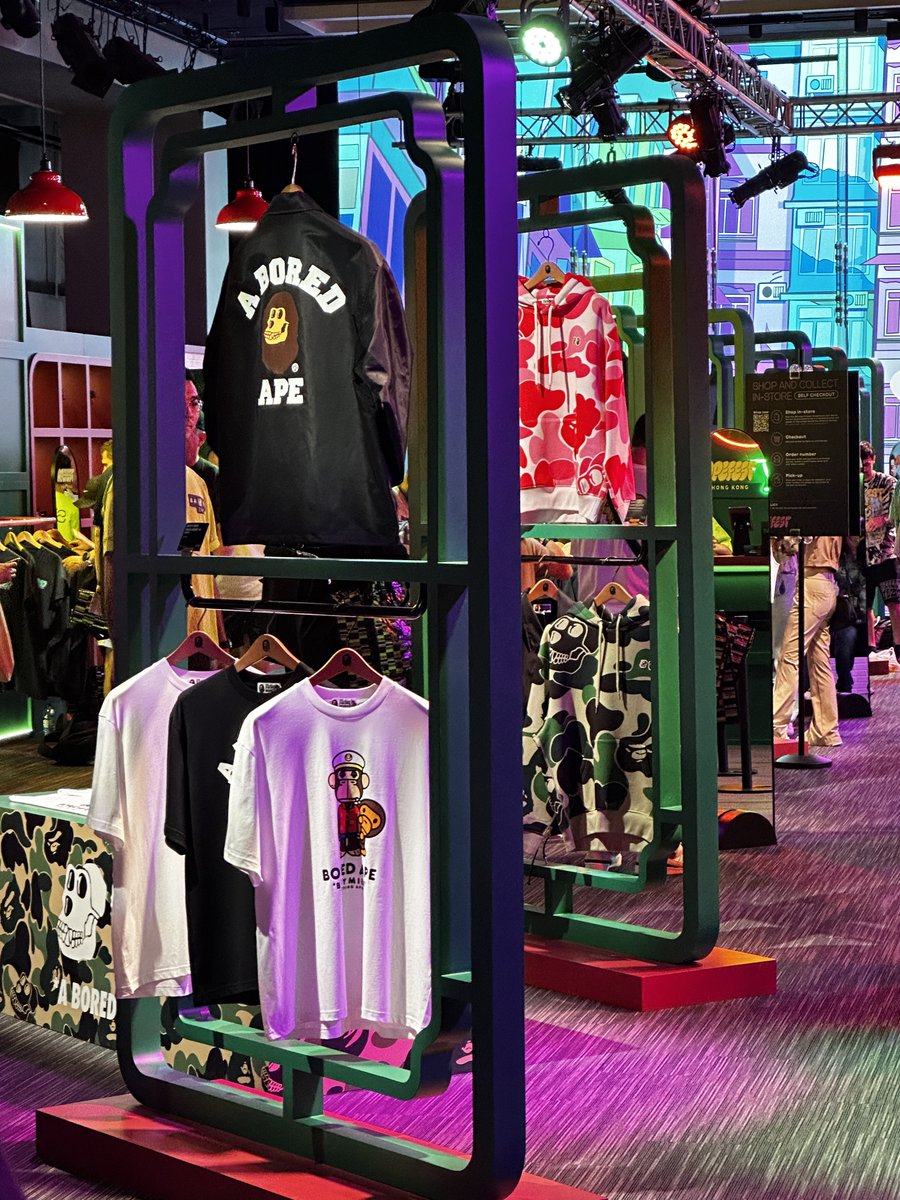 Tomorrow. <a href="/BoredApeYC/">Bored Ape Yacht Club 🍌</a> x <a href="/BAPEOFFICIAL/">BAPE.COM</a> 👀