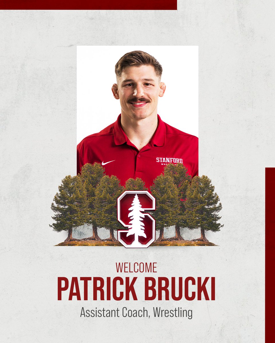 CardWrestling's tweet photo. ⚠️ Staffing update ⚠️

@RyanDeakinn elevated to the Patricia Miranda Assistant Coach, while @pbrucki43 joins the staff as an assistant coach 🌲

🗞️ » https://t.co/yqiulMzlVO

#GoStanford https://t.co/iOIlFkSvbX