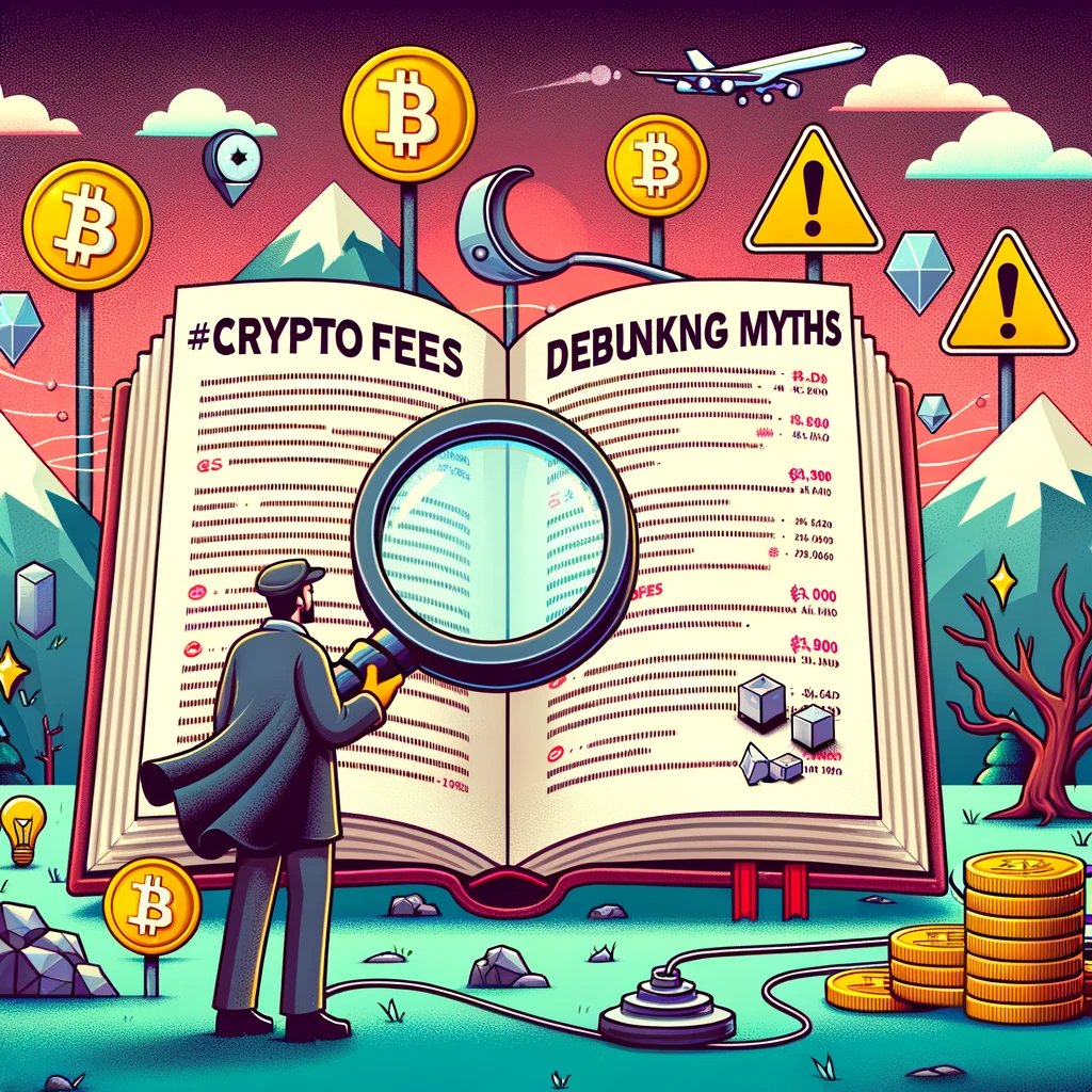 🔍 Unraveling the Myths: Let's debunk some common misconceptions about crypto transaction fees that might be tripping you up! 🧵 #CryptoFees #DebunkingMyths (1/12)
