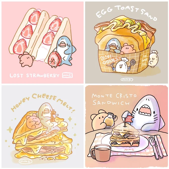 いろいろサンドイッチ #サンドウィッチの日 #イラスト #illustration