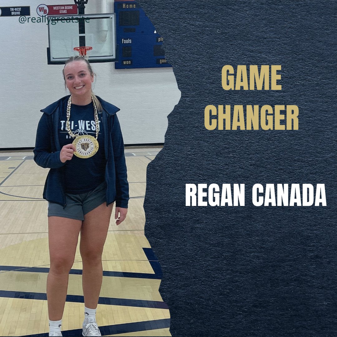 TriWestGBB's tweet photo. Your Lady Bruins Game Changer Regan Canada! Way to go Reg!

#WebeforeME https://t.co/LJJP04CTnb