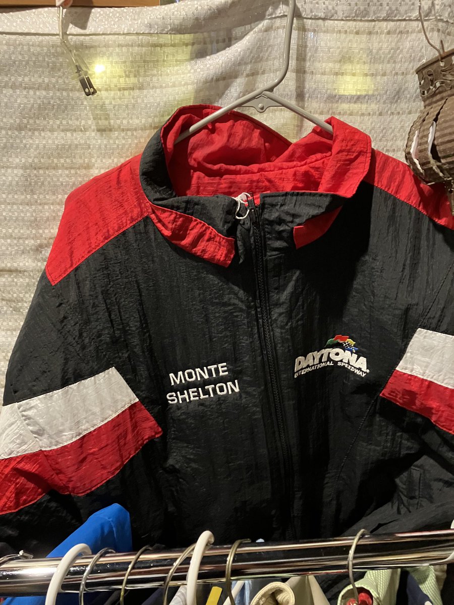 frameworldmark's tweet image. Monte Shelton Daytona Speedway Jacket for sale at Goo Industries booth #796 at Garage Sale Warehouse in Lake Oswego.