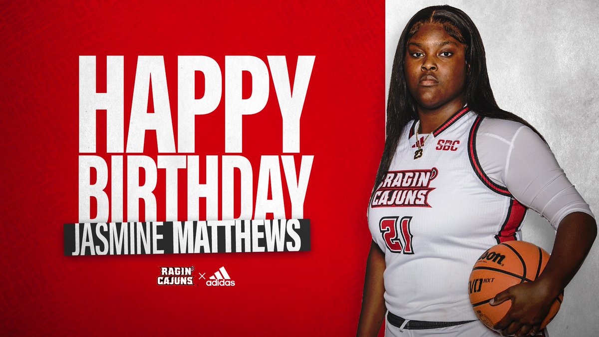 RaginCajunsWBB's tweet photo. HBD 𝙅𝙖𝙨𝙢𝙞𝙣𝙚! 🎂🎉🥳

Hope your first as a Ragin' Cajun was amazing!

#GeauxCajuns | @JMatthews23_ https://t.co/pNrTOMN44Q