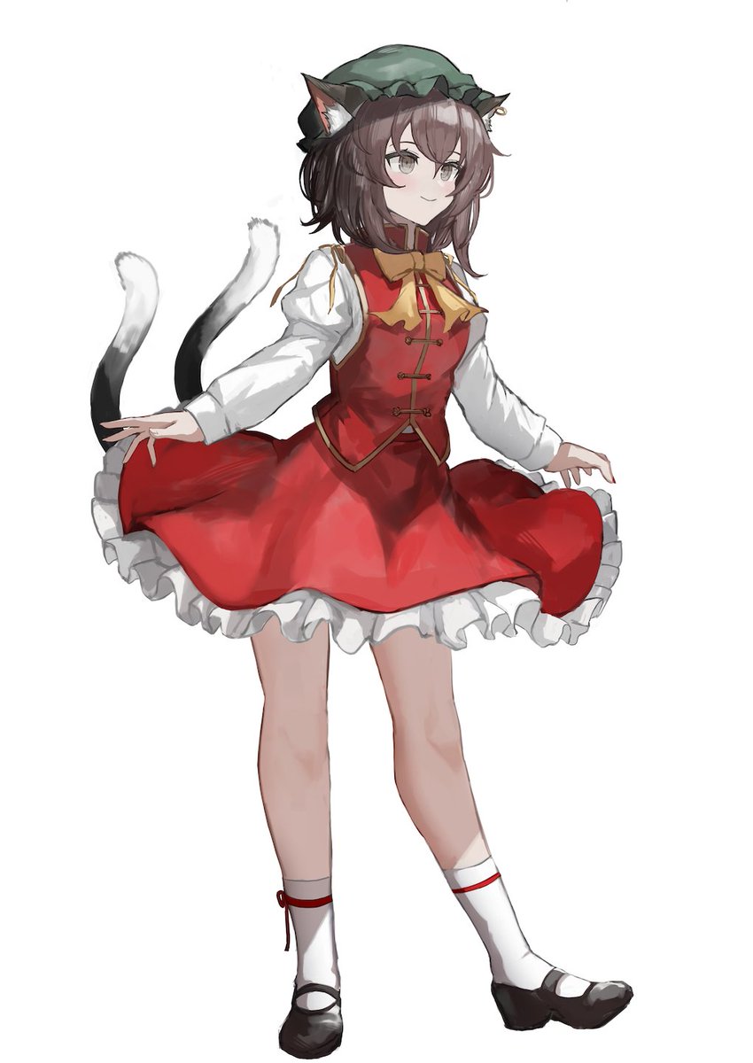 橙(東方プロジェクト) 「マジシャルミさん()からご依頼をいただき、橙の立ち絵を描かせていただきました!!」|有木えいり@お仕事募集中のイラスト
