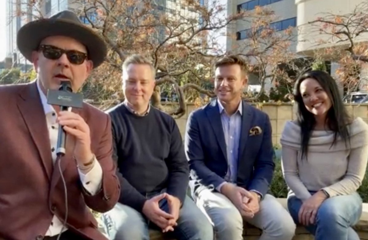 #Fintech #Hustle “in the hall” (at firepit) today at JAM FINTOP Summit with rockstars <a href="/Infinantinc/">Infinant Inc</a> SVP Sarah Howell, <a href="/NumeratedGT/">Numerated</a> CEO  <a href="/dan_omalley/">Dan O'Malley</a>, <a href="/CstoneAdvisors/">Cornerstone Advisors</a> ambassador of quan <a href="/AlDominick/">Al Dominick</a> &amp; podcast crasher &amp; prior guest  <a href="/siya1014/">Siya Vansia</a> of <a href="/ConnectOneBank/">ConnectOne Bank</a>.