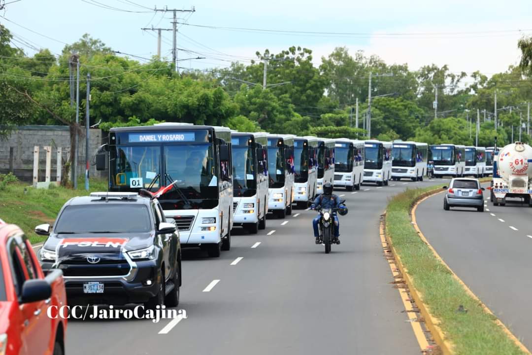 200 nuevos buses chinos para el transporte del pueblo nicaragüense