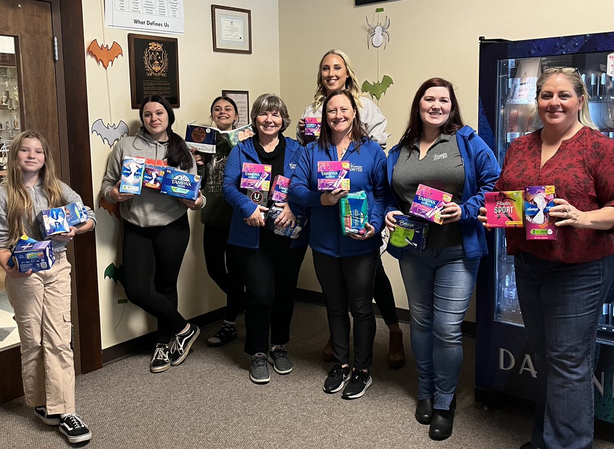WhitePassSD's tweet photo. Thank you to Women United for the generous donation of period products today.  Our students appreciate the support! https://t.co/i1Y7XuFBgz