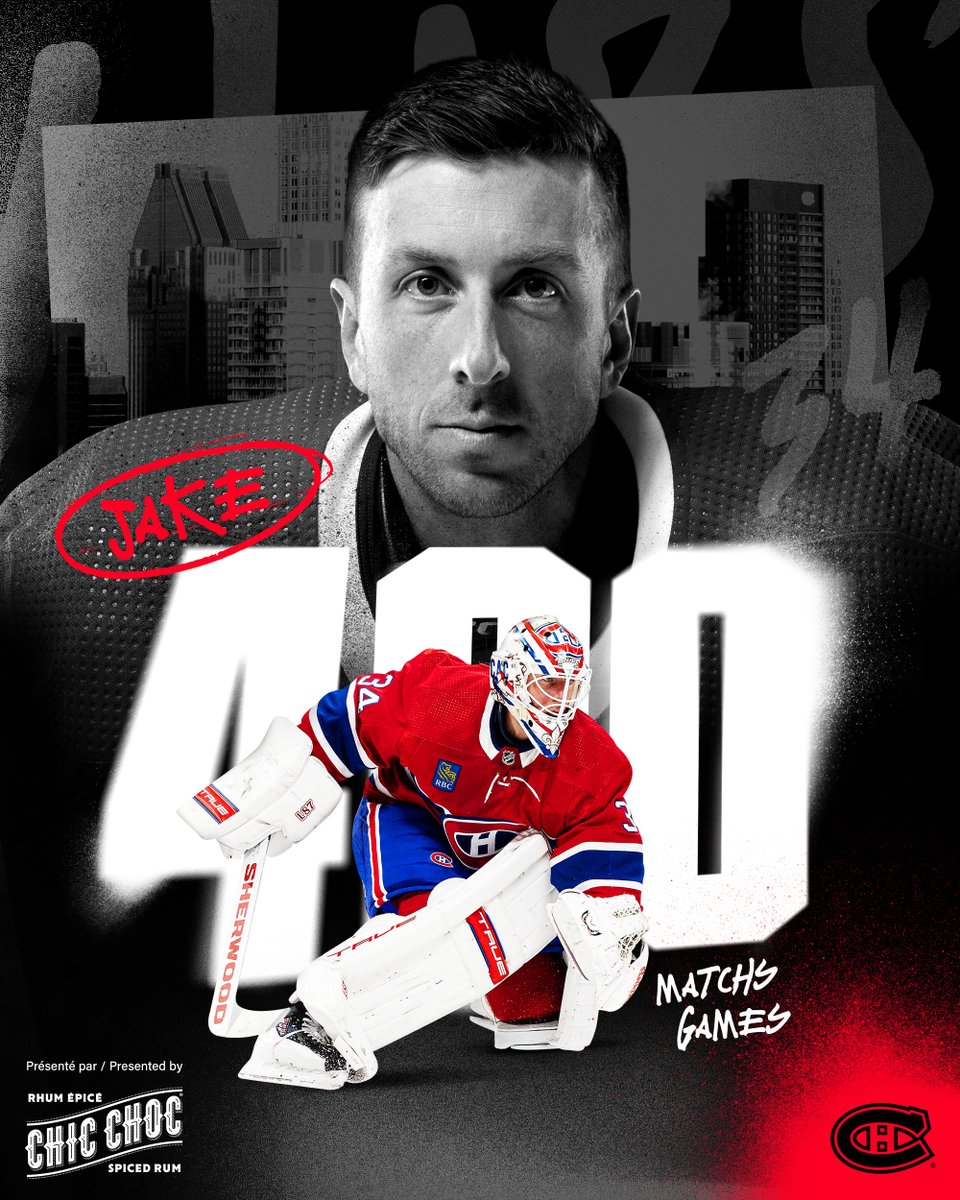Gros plateau pour Jake! Bon 400e match 👏

400 miles per gAllen. Congrats, Jake!

#GoHabsGo