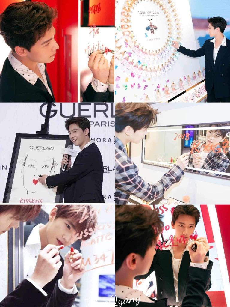 Reviewing past appearances of #Guerlain  #brandambassador #YangYang杨洋 .  The iconic #lipsticklove signing his name with the current #trendycolors . #influencer