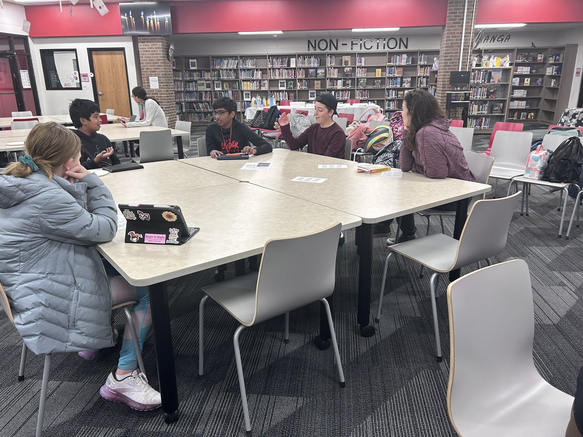 CMSE Library (@cmse_library) on Twitter photo Our first book club meeting was so fun! Students asked questions and then shared videos the author sent us with their groups. ❤️📖👍 <a href="/coppelleast/">Coppell Middle School East</a> <a href="/CISDlib/">Coppell ISD Libraries</a> Our first book club meeting was so fun! Students asked questions and then shared videos the author sent us with their groups. ❤️📖👍 <a href="/coppelleast/">Coppell Middle School East</a> <a href="/CISDlib/">Coppell ISD Libraries</a>
