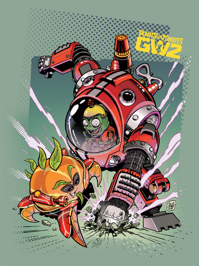 Citron vs. Z-Mech Poster - Plants vs. Zombies: Garden Warfare 2