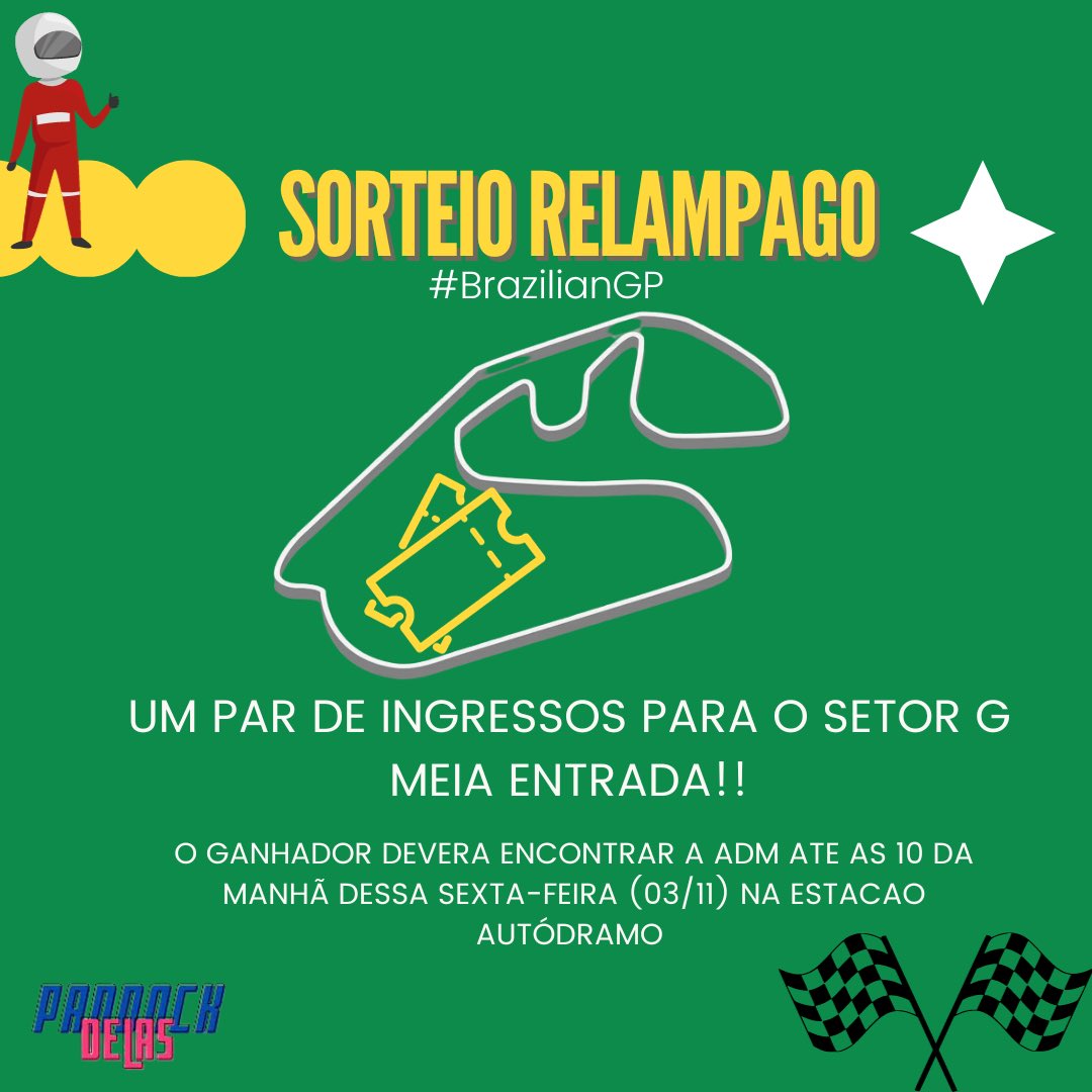 paddock_delas's tweet image. 🚨ATENÇÃO🚨

REGRAS: 

- Seguir a gente aqui e no nosso Instagram
- Dar RT na publicação 
- Marcar um amigo nos comentários

Resultado em 1hr 

#BrazilianGP #F1 #F1naBand #F1noBandSports #Interlagos