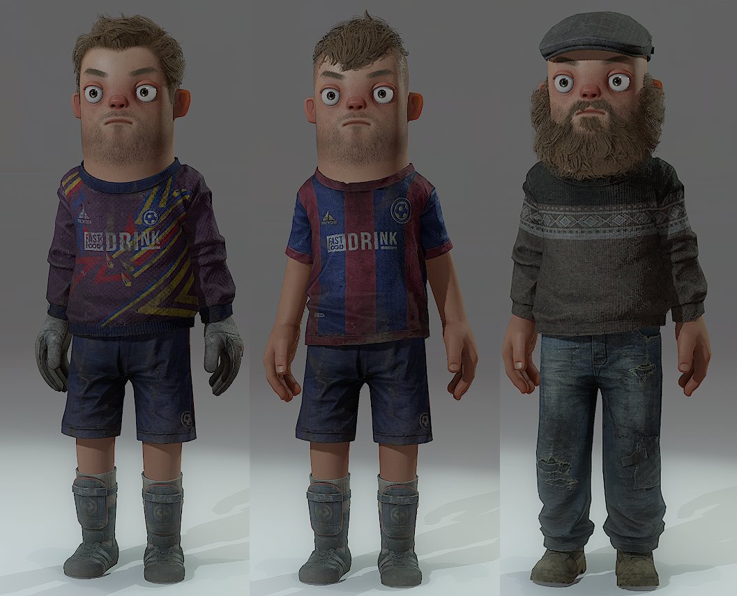 Danduw3d's tweet image. Football Outfits I&apos;ve been working on for S&amp;amp;box! #source2 @s8box #gamedev