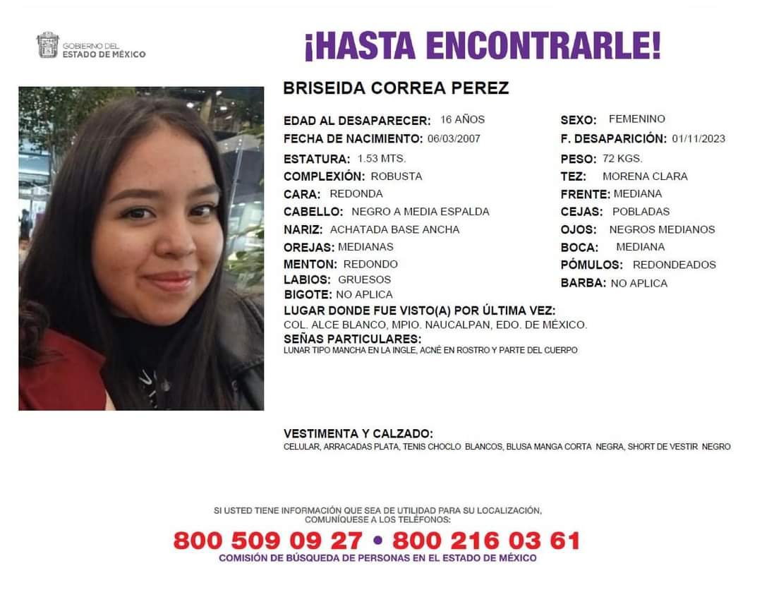 Solicitamos su apoyo para compartir 🚨🚨
Hoy por ellas!! Es una amiga de Naucalpan