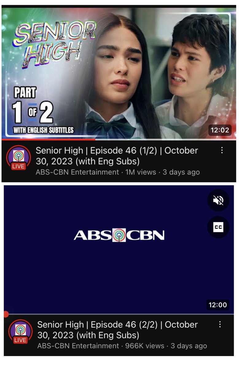 aaaxwfyncf's tweet photo. With all due respect. Why compare Fractured’s full episodes to Senior High’s short clips? If you really want a fair comparison,  compare Senior High’s full clips as well. Here’s the real view count for SH full episodes. 

Andrea Brillantes Senior High
Francine Diaz Fractured https://t.co/mhp6KLfXAR